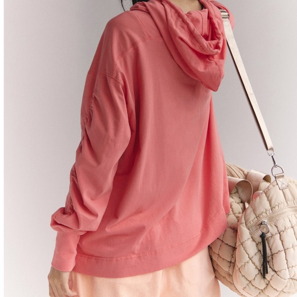 Free People Hot Shot Hooded Layer in Hibiscus in various NWT - Picture 3 of 5